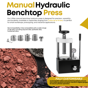 Two-pillar manual hydraulic laboratory press
